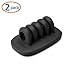 Cable Management, WOVTE Black Cordies Desktop Cable Management for Power Cords and Charging Accessory Cables Pack of 2