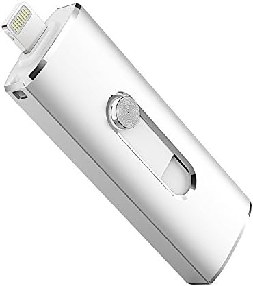 iPhone Lightning Flash Drive, KOOTION 32GB USB 3.0 External Memory Storage Lightning Memory Stick Pen Drive OTG Flash Drive Compatible to iPhone, iPad, iPod, Mac and PC Silver