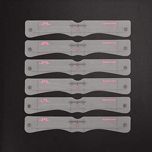 JASSINS 12 Models Eyebrow Stencil Guide Card Multiple Shapes Eyebrow Template DIY Shaping Makeup Tools