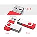 10 X MOSDART 2GB USB2.0 Flash Drives in Bulk Small Capacity Swivel Thumb Drives Jump Drive Memory Stick Zip Drive with Led Indicator,Red- 10pack(Unbranded) …