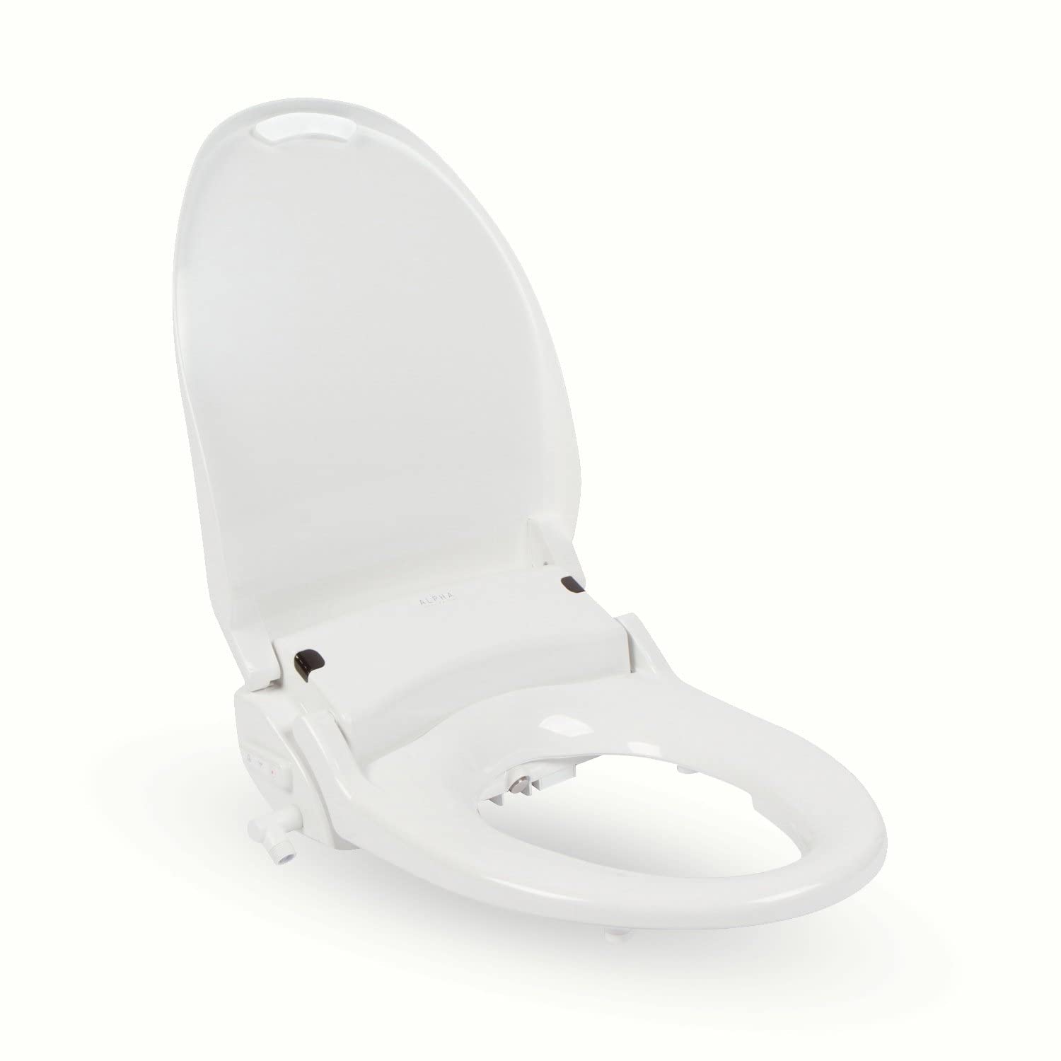 Alpha Bidet iX Hybrid Bidet Toilet Seat in Elongated White | Endless Warm Water | Stainless Steel Nozzle | 4 Wash Functions | LED Nightlight | Warm Air Dryer | Wireless Remote | Oscillation and Pulse