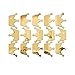 Ufengke 15-Pcs 3D Gold Princess Crown Mirror Effect Wall Decals,Children's Room Nursery Removable Wall Stickers Murals
