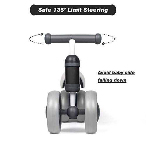 Timy Baby Balance Bike for 1 Year Old Kids Riding Toys for 10-24 Months Toddler No Pedal 4 Wheels Boy Girl First Birthday Gift