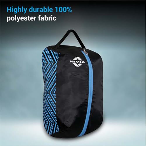 Nivia Ultra Shoe Bag, Shoe Bag for Men&Women, 100% Polyester, Highly Durable,Water Resistant,Lightweighted Fabric (Black),Capacity-10 litres 3