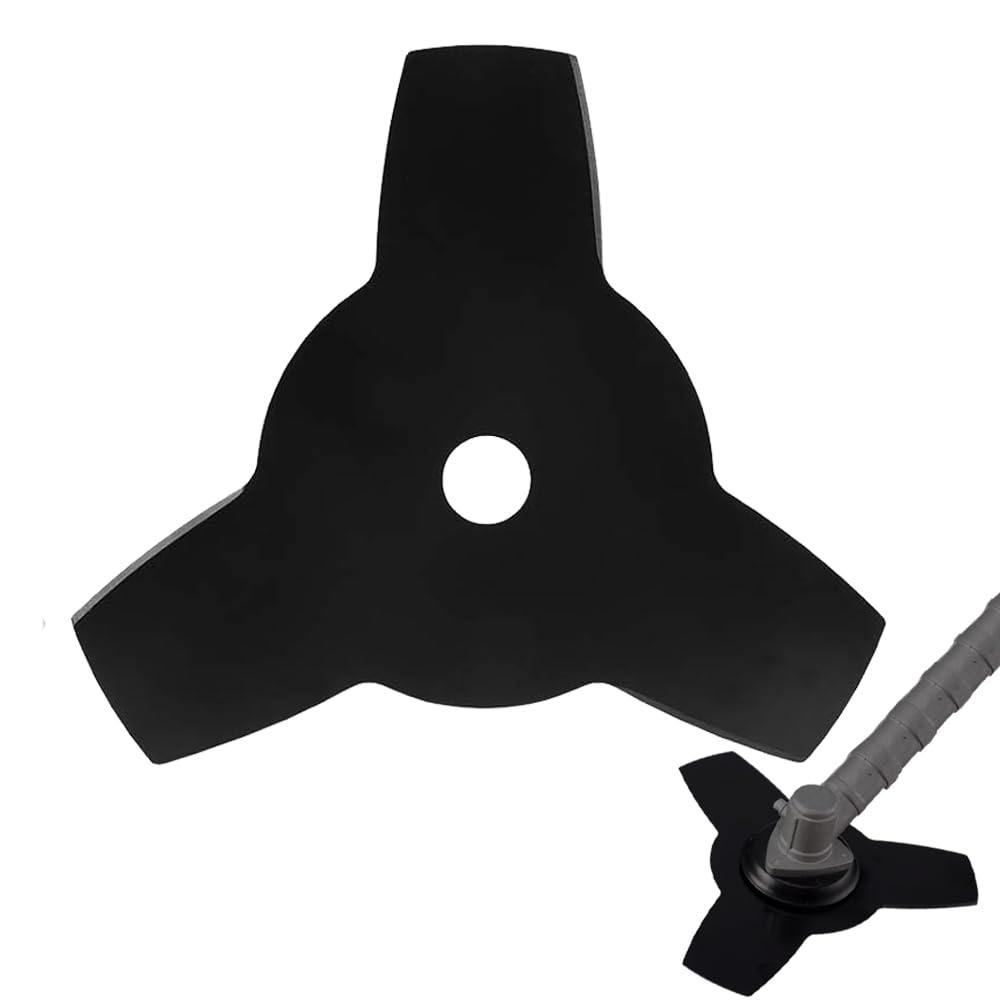 3 Tooth Shredder Blade Universal Brush Cutter Blade 25.4 MM Bore Grass Trimmer Blades Brush Cutter Accessories for Garden Lawn Trimmer Blade Replacement