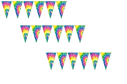 Tie-Dyed Pennant Banner Party Accessory (3-Pack)