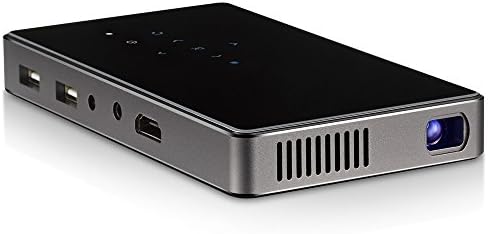 AMOXUN P8 Mini Smart Mobile Projector,Portable DLP Home Theater,Support 19201080 120inch Display HDMI Bluetooth WIFI Wireless Connectivity 30000 Hours LED