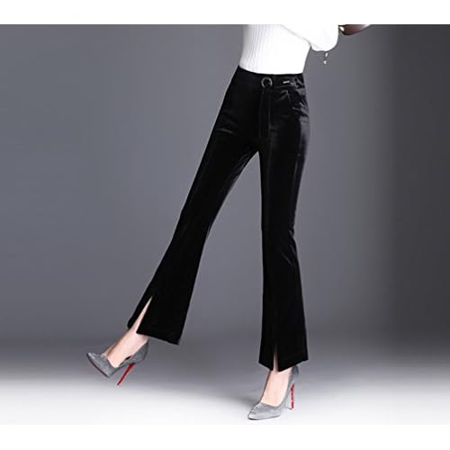 Wanyang Mujeres Pantalones Elasticos De Cintura Alta De La Moda