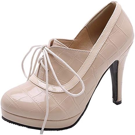 SaraIris Vintage Brogue Lace Up Dress Oxfords Shoes Chunky High Heels Womens Pumps