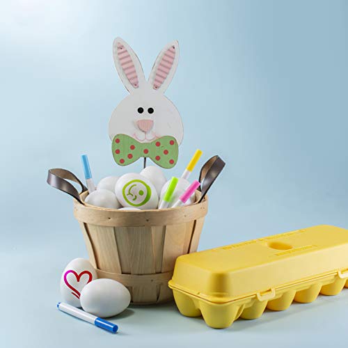 image for Prextex 12 Maracas Egg Shakers Musical Percussion Toy - 12 White Plast