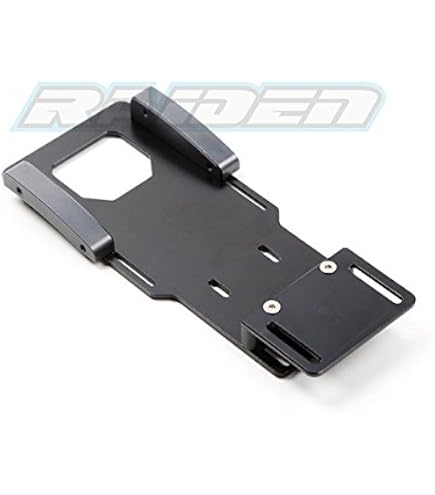 CrazyRacer Combat Style Alu Servo Relocation Bumper Mount – Für Axial SCX10 II 90046/90047, 1x Schwarz