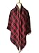 MOLERANI Women's Tassels Soft Plaid Tartan Scarf Winter Large Blanket Wrap Shawl (One Size, 11-Black Red)