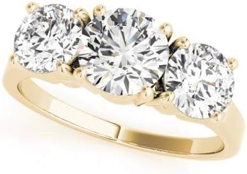 Addamas 1.35Ct Round Cut Solitaire Lab Created Diamonds Rings(All Size Available)- Solid Gold HallMarks Engagement Ring