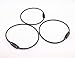 yueton 20pcs Stainless Steel Wire Keychain Cable Key Ring (Gun Black)