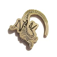 Neurotic Sphynx Deinonychus Raptor Dinosaur Fossil Skeleton Enamel Pin