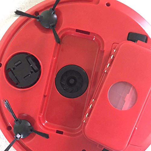 TLT Retail Vacuum Cleaner Battery Operated Strong Suction Sweeping Smart Clean Robot [Auto Change Direction] Mini Vacuum Cleaner, Black/Red/White (Red) - Thumbnail 2