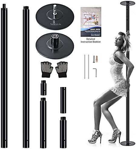 thumbnail interactive-video image 1 of SereneLife 20-inch Dance Pole Extension Tube - Chrome Fitness Pole Extension For Spinning Poles 1 of 4