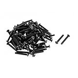 uxcell M3x20mm Thread Button Head Hex Socket Cap Screw Bolt 100pcs