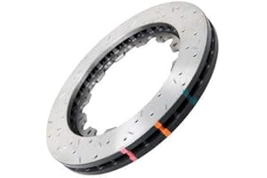 KAPSCOMOTO DBA DBA52322.1XS 5000 Series XS Premium Cross-Drilled and Slotted Front Vented Replacement Rotor with NAS Lock Nuts