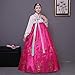 Female Korean Hanbok Traditional Dress Palace Korea Wedding Dance Costume Oriantal Dae Jang Geum Costume for Stage (L, Rose Red)