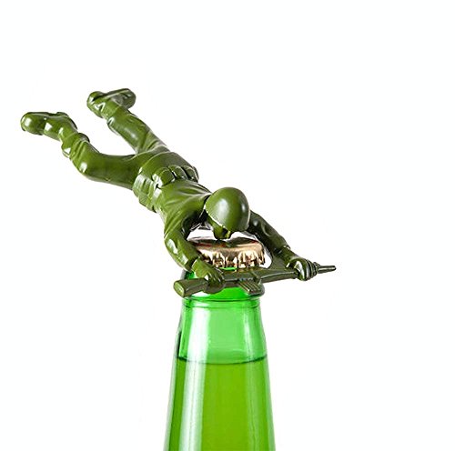 ZLKSKER 1 Pack Army Man Shape Bottle Opener, Soldier Style Beer Opener, Green - Thumbnail 2