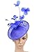 Fascinator Hair Hoop Cocktail Hat Feather Wedding Pillbox Hat for Women