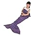 KALRI Warm and Soft Knitted Mermaid Blanket Handmade Sleeping Bag