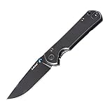 SRM Land 9104 EDC Sharp Folding Pocket Knife With Frame Lock;Sandvik 12C27 Steel, 7.87-Inch Overall