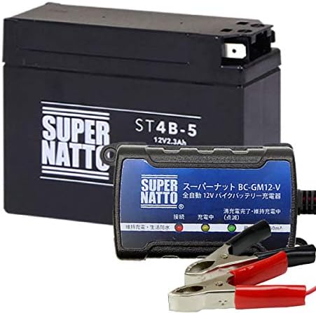 Amazon バイクバッテリー充電器 St4b 5 セット Yt4b Bsに互換 ボルティクス スーパーナット バイクバッテリー 車 バイク