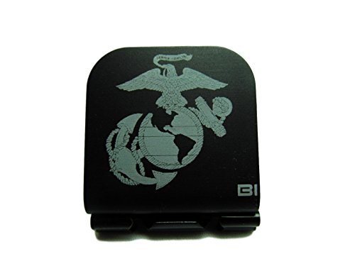 Marine EGA Laser Etched Hat Clip Black