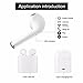 BYX Bluetooth Headphones, Wireless Earbuds Stereo Earphone Cordless Hand-free Headsets Charging Case for iOS & Android, White