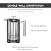 X-Chef French Press Coffee Maker 304 Stainless Steel Coffee Press Double-Wall & 3-Layered Filtration with 3 Extra Filter Screen for Home Office (50oz/1500ml)