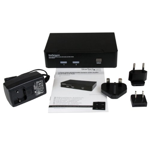 StarTech.com SV231HDMIUA 2 Port USB HDMI KVM Switch with Audio and USB 2.0 Hub