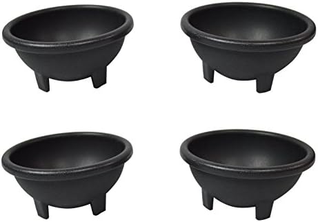 Taco Dip Plastic Salsa Guacamole Bowls 4-Pack. Great solution for Taco Night home or with Friends. These Mexican Molcajete Serving Dishes are great for Tortilla Chips and Dips
