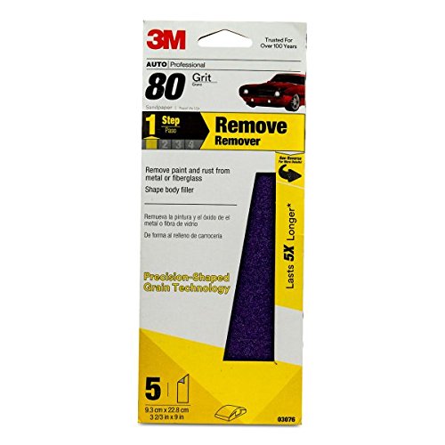 3M Precision Shaped Grain Sandpaper, 03076, 3 2/3 in X 9 in, 80 Grit - //coolthings.us