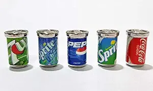 MINIA Miniature Set 1:12 Scale Soda Beverage Can Coffee Mug Cup Coke Dollhouse Decoration (Soda 5 Cans)