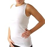 Rosette Sleeveless Undershirt | 100% Cotton | Smooth | Seamless | (Small, White)