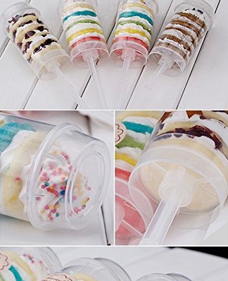 ASIBT Round Shape Clear Push-Up Cake Pop Shooter (Push Pops) Plastic Containers with Lids, Base & Sticks, Pack of 24 5 ASIBT Round Shape Clear Push-Up Cake Pop Shooter (Push Pops) Plastic Containers with Lids, Base & Sticks, Pack of 24 - Image 6