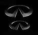 Eppar New Decorative Logo Sticker for Infiniti Q50 2013-2016 (Glossy One Set)
