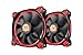 Thermaltake RIING 120mm Red LED Ultra Quiet High Airflow Computer Case Fan, CL-F047-PL12RE-A , Pack of Two