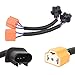 TOMALL H13 9008 Male to H4 9003 Female Ceramics Retrofit Extension Wiring Harness Socket Adapter for Jeep Wrangler JK TJ LED Headlight Conversion Kit 12cm(5inch)