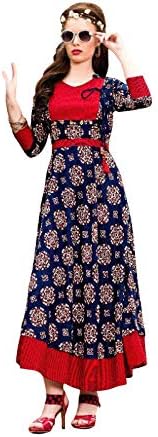 FashionNaari Women's Rayon Anarkali Style Long Kurti