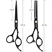 Hair Cutting Scissors Set, Professional Barber Hair Salon Household Children's Stainless Steel Shear Bangs Artifact Thinning Hairdressing Shear with Leather Case (Black)