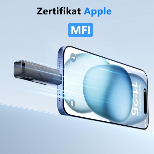 USB Flash Drive 256GB for iPhone iPad, MFi Certified Lightning 3-in-1 External Memory Stick, USB Flash Drive Compatible with iOS, MacBook, Android Smartphone, PC and Laptop