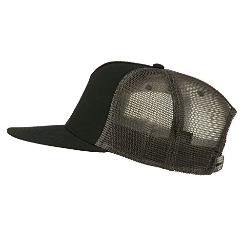 5 Panel Prostyle Trucker Caps - Black Black Charcoal OSFM