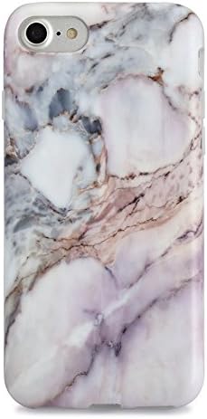 iPhone 7 Case, iPhone 8 Case, Sankton Slim Shockproof Flexible Soft TPU cover with Matte Pattern for iPhone 7/iPhone 8 4.7-inch (Pink Marble)