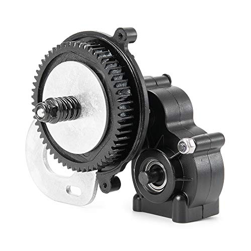 1/10 RC Car Truck Assembled Complete Center Gearbox Transmission Gearbox with Metal Motor Gear for Axial SCX10 SCX10 ii D90 90046 90047 RC Crawler Car,Plastic - Thumbnail 5