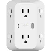 Belkin 6-Outlet Surge Protector Power Strip, 1680J with USB A &amp; USB C Ports | USB-C Power Delivery, ETL listed, wall mountable, surge protection, LED indicator, charging station