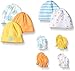 Gerber Baby 8 9-Piece Cap and Mitten Sets, 9pc Yellow Elephant, Newborn