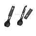 Dsmile 2 Pack Spoon Fork Knife Combo Set Camping Survival Tool - Camping Hiking Hunting Backpacking Outdoor Survival Multitool Utensil Accessory